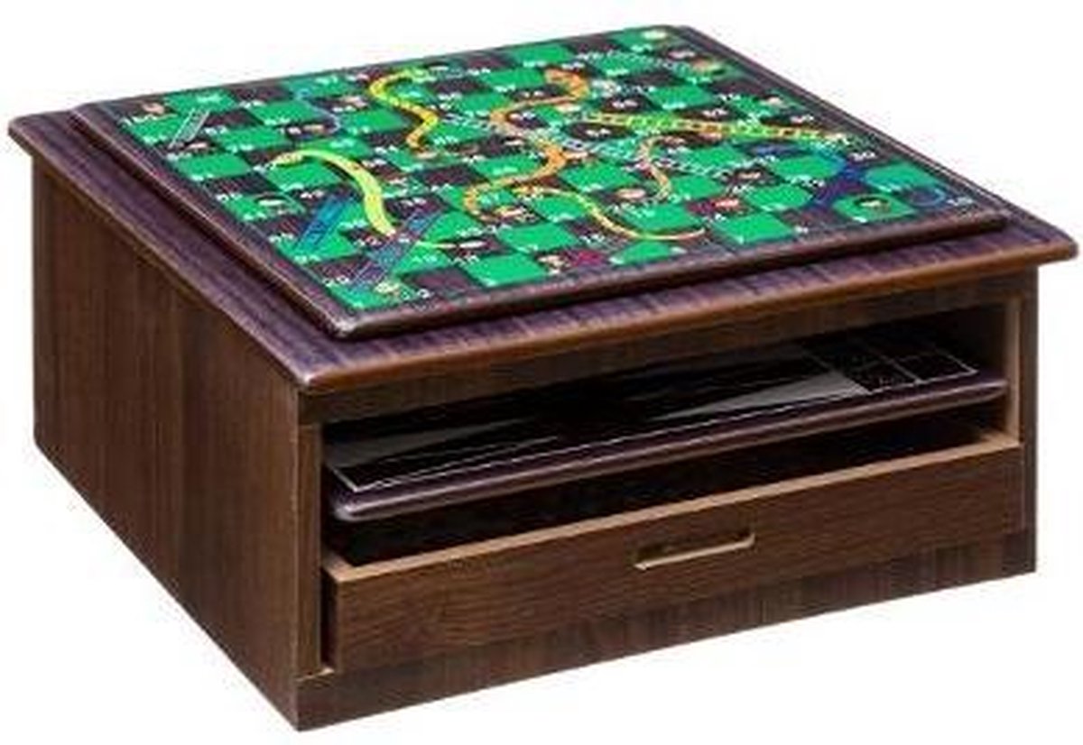 Luxe Houten Spellendoos - 10 Bordspellen in 1 - Cadeau tip — cadeau in Spellen & Speelgoed - foto 8