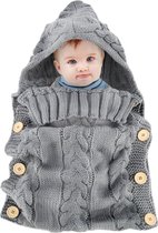 Prival Inbakerdoek - Grijs - Babydeken - Inbakerslaapzak - Baby Slaapzak - Draagzak Baby - Babydrager