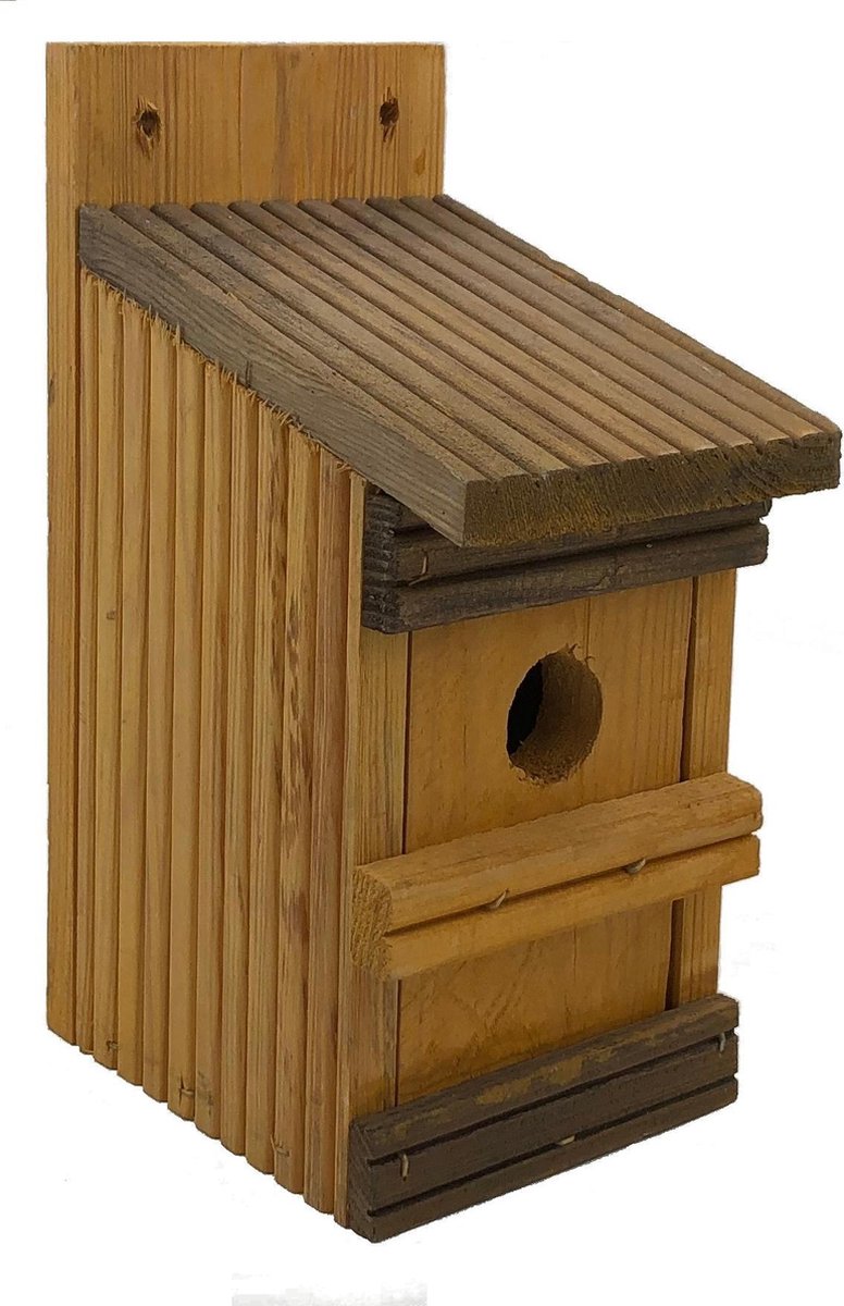 GARDEN SPIRIT - Vogelhuisje - Nestkasje - Vlonderhout - 11 x 13 x 25 cm