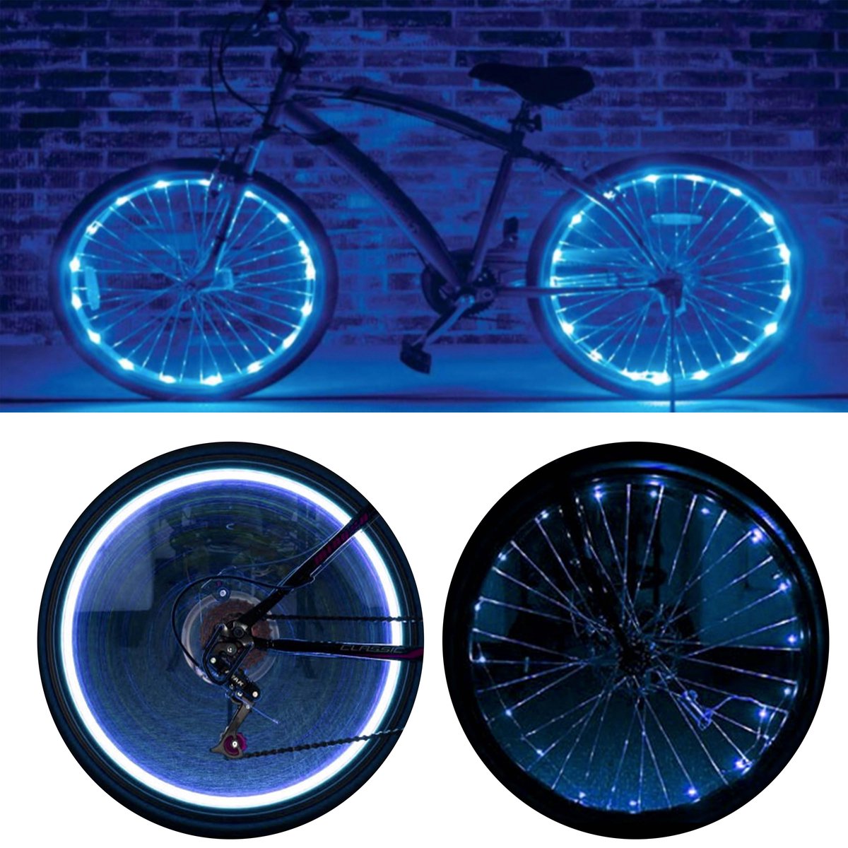 zak Hoofdstraat erectie Wielverlichting - Set van 2 - LED verlichting fiets - Spaak verlichting wiel...  | bol.com