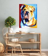 JDBOS ® Schilderen op nummer Volwassenen met frame (hout) – Bulldog hond - Verven volwassenen - 40x50 cm