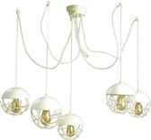 MINERVA Hanglamp E27 5x Wit