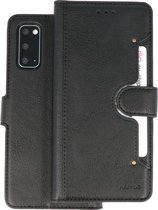 KAIYUE - Luxe Portemonnee Hoesje - Pasjeshouder Telefoonhoesje - Wallet Case - Geschikt voor Samsung Galaxy S20 - Zwart