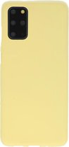 Hoesje Geschikt voor de Samsung Galaxy S20 Plus - Backcover Color Telefoonhoesje - Geel