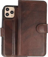 BAOHU Handmade 2 in 1 Leer Telefoonhoesje voor iPhone 11 Pro - Mocca