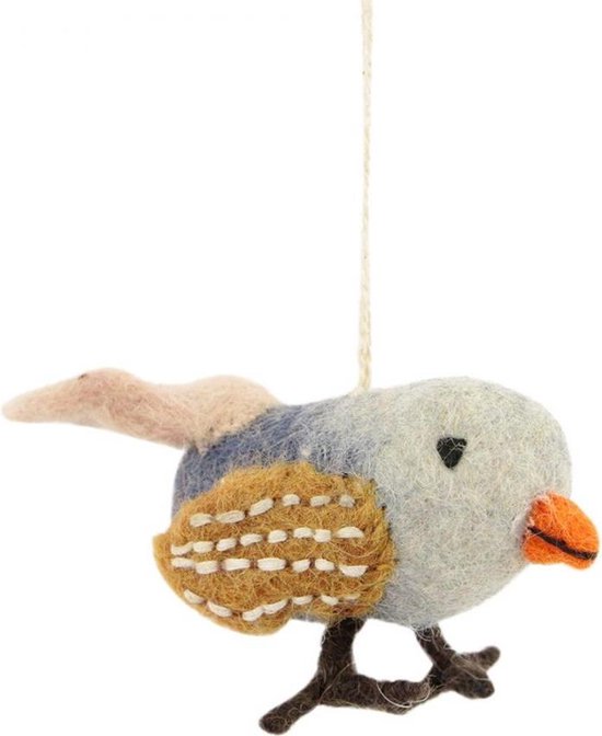 het beleid Bewust worden Bevatten Hanger - Baby - Decoratie - Vogels - 10x5x5cm- Nepal - Fairtrade | bol.com