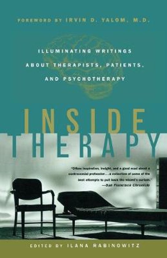 Boek kaft met de titel 'INSIDE THERAPY' en een illustratie van een brein.