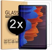 HB Glas Geschikt voor Samsung Galaxy Tab S7 Plus & S7 FE - Screenprotector Glas Gehard - Tempered Glass - Volledige Bescherming - 2 Stuks