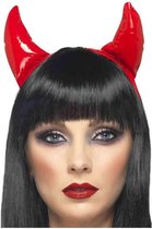SMIFFYS - Cornes de diable rouge pour adultes Halloween - Accessoires> Cheveux et bandeaux