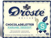 Droste Chocoladeletter Melkchocolade karamel zeezout - Letter S - 12x135 gram