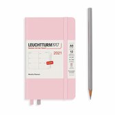 Leuchtturm1917 A6 Pocket Weekly Planner 2021 hardcover Powder Roze 9x15cm