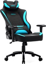 Gamestoelenland- Racer - E-Sports - Game stoel - Ergonomisch - Bureaustoel - Verstelbaar - Racing - Gaming Chair - Zwart / Blauw