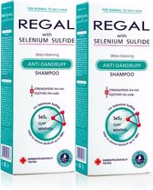 2 x REGAL DIEP REINIGENDE ANTI-ROOS Shampoo met Selenium Sulfide voor Normaal en Vet Haar Set2 400ml
