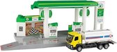 Toi-toys Tankwagen Met Station Junior Staal Groen/geel