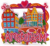 Magneet Polystone Grachtenhuisjes Amsterdam - Souvenir