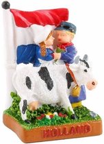 Decoratief Beeld - Miniatuur Met Paartje Holland Souvenir - Keramiek - Matix - Multicolor