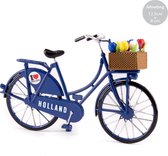 Miniatuurfiets Met Tulpjes Blauw Holland - Souvenir