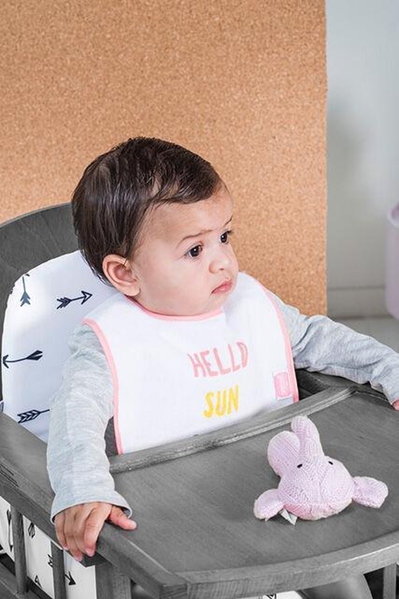 Goedkoopste Jollein Slabbetje met klittenband - Waterproof - Flamingo - 2 Stuks