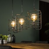 LifestyleFurn Hanglamp 'Gwendolyn' 3-lamps, Ø25cm, kleur Charcoal