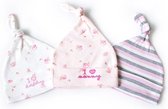 JillyBee - Newborn - Mutsje - Mutsjes - 3pack - Gestreept - Daddy - Mommy - Bloemetjes