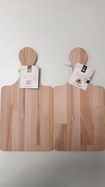 2x Houten snijplank