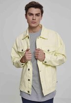 Urban Classics Jacket -M- Garment dye Spijkerjas Beige/Geel