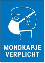 Corona raamsticker A2 “Mondkapje verplicht” | Corona sticker