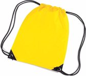 10x stuks zilveren nylon sport/zwembad gymtas/ gymtasje met rijgkoord 45 x 34 cm - Kinder tasjes