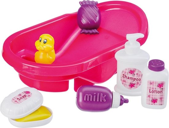 welvaart verlangen module Roze poppen badje met accessoires 32 cm poppenspeelgoed - Speelgoed -  Poppenspeelgoed... | bol.com