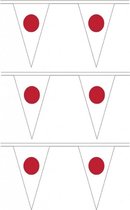 3x stuks japan landen punt vlaggetjes 5 meter - Japanse thema feestartikelen vlaggenlijnen versieringen