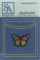 Opstrijk applicaties / Strijk Patch Set / Kleine vlinder /Formaat: 4,2 x 2,5 cm