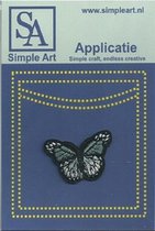 Opstrijk applicaties / Strijk Patch Set / Kleine vlinder /Formaat: 4,2 x 2,5 cm