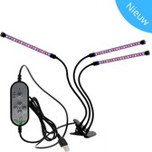 Grandecom® Home Groeilamp - Kweeklamp - Binnen - 3 Lampen - Planten Groei - LED - Klem - 27W - Zwart