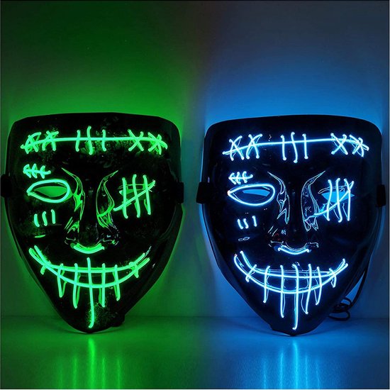 LED Feestmasker - Party Masker - Kerstmasker - Purge - Vendetta - Lichtgevend  Masker... | bol.com