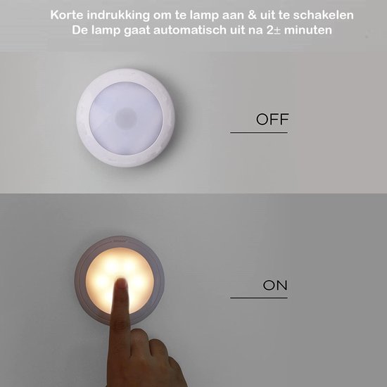 Draadloze – Touch bediening -Warm Draadloze wandlamp – Draadloze... | bol.com