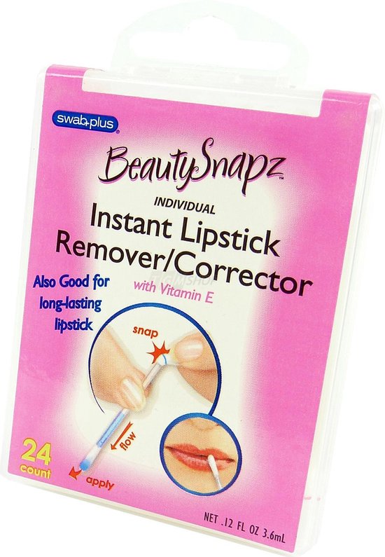 SwabPlus Beauty Snapz Instant Lipstick Remover Corrector Reinigende Vitamine E - 1-Pack