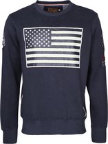 Top Gun Sweatshirt ronde hals US Flag Donkerblauw