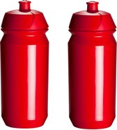 2 x Bouteille d'eau Tacx Shiva - 500 ml - Rouge - Bouteille