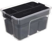 Five® Opbergbox 8 liter met 7 uitneembare bakjes - 8 liter - 7 inzetbakjes - Sorteervakken, Stapelbaar, Met deksel