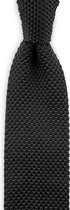 Sir Redman - gebreide stropdas - zwart - polyester