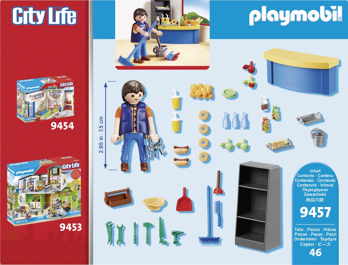 Playmobil 9457 surveillant avec boutique- city life - l'école - classes enfants  Playmobil