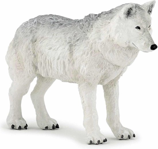 stopcontact geloof studio Plastic speelgoed figuur/figuren witte wolf/wolven 9,5 cm | bol.com