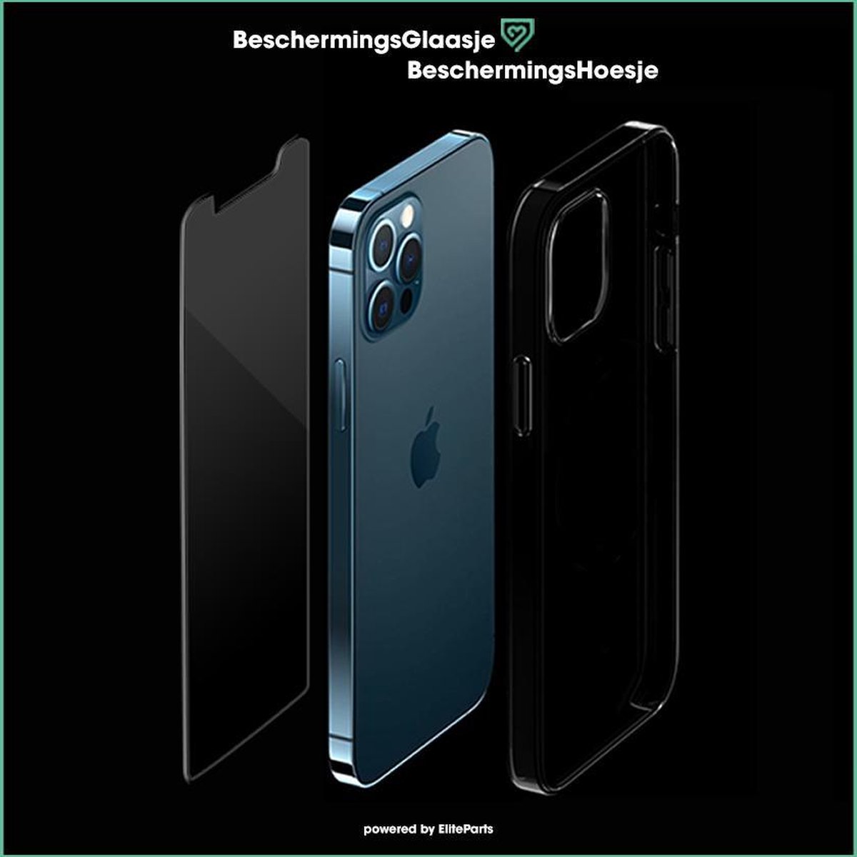 iPhone 12 Pro combo deal BeschermingsHoesje x BeschermingsGlaasje| 6,1 inch| Elite Parts NL