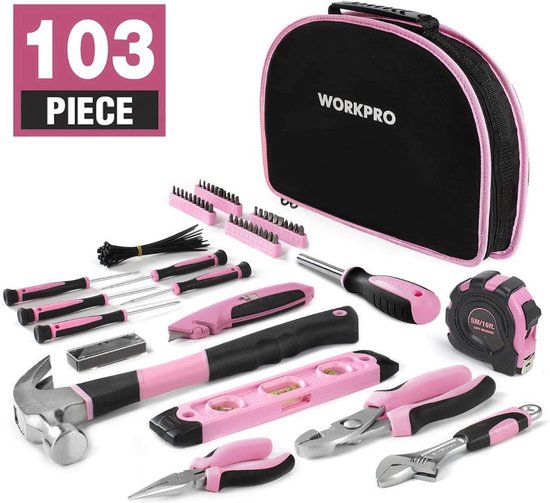 Voor een dagje uit Accumulatie heel fijn Roze Gereedschapset Voor Vrouwen Gereedschapstas Garage Hobby Reparatie  Tool Kit Set... | bol.com