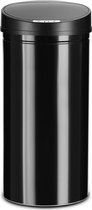 Deuba - Prullenbak - 56 Liter Inhoud - Met Sensor - RVS - Zwart
