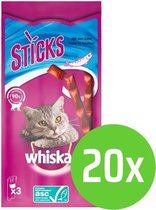 20x Whiskas Sticks 18 g - Kattensnack - Rund