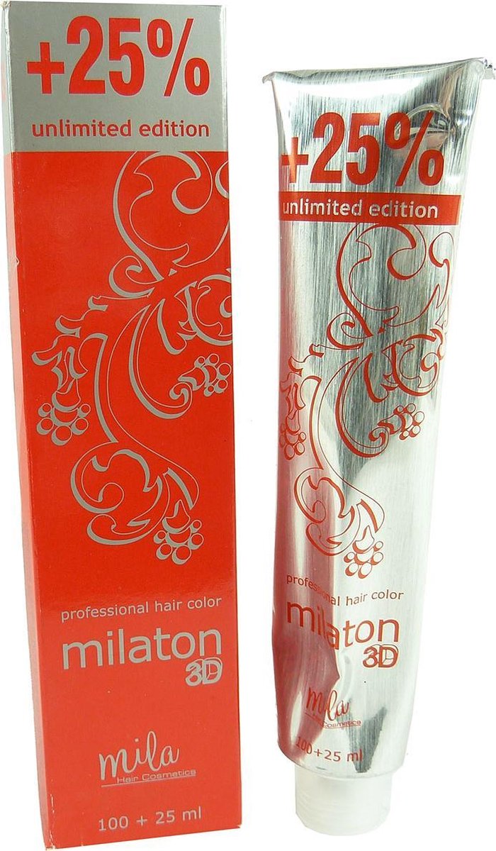 Mila Milaton 3D professional hair color Haarkleur permanent crèmekleuring 125ml 4.1 Medium Ash Brown