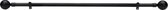 Larson - Gordijnroede - uitschuifbaar - 150 tot 300 cm - Zwart