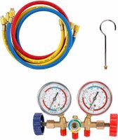 Dexters® Manometer | Drukmeter | Manometerset | R134A, R410A en R22 | voor Airconditioning / Koelmiddel