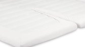 Beter Bed Select Drap-housse en jersey pour surmatelas fendu - 100% Coton - 140 x 200/210/220 cm - Blanc cassé